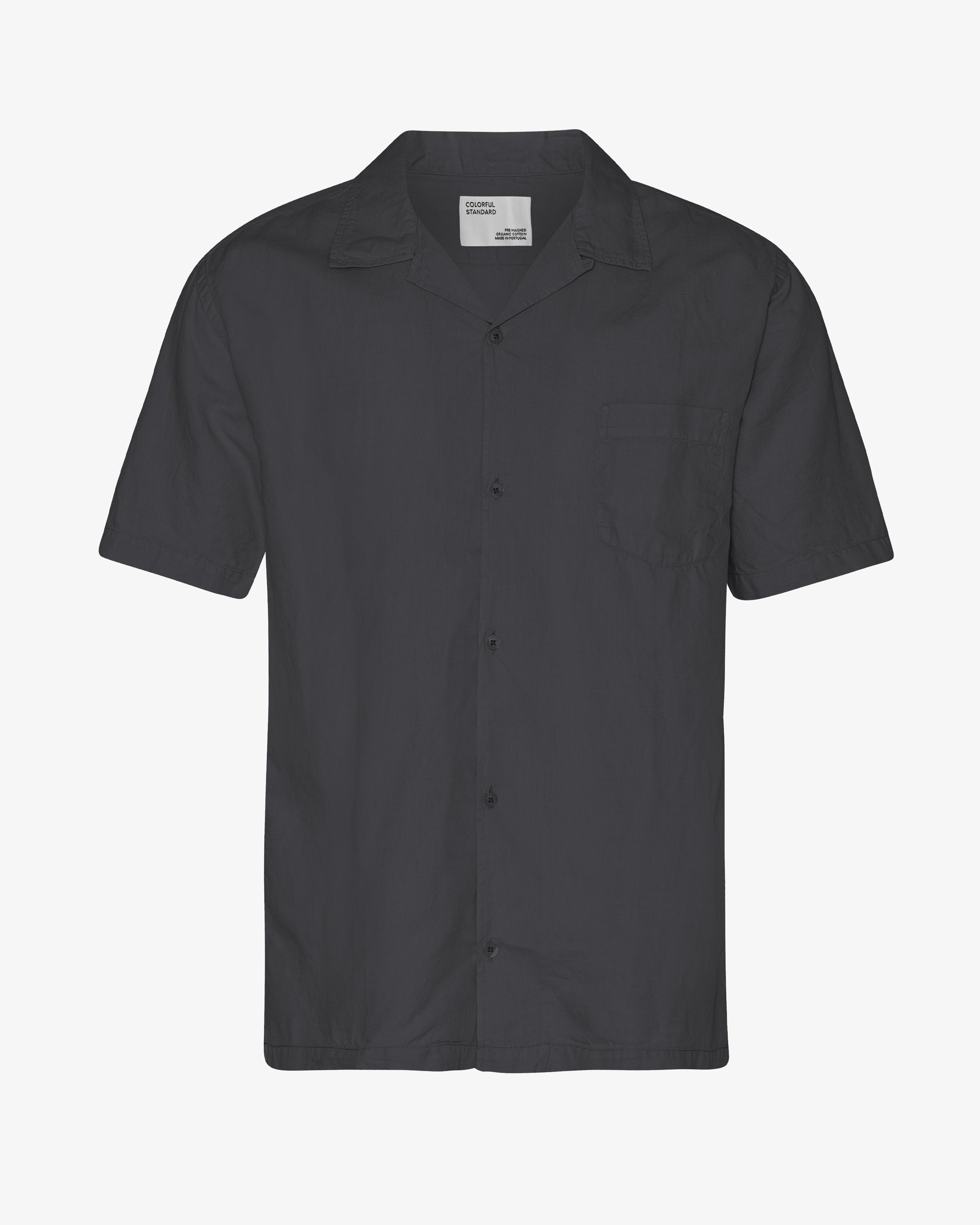 Premium Linen Short Sleeve Shirt for Men - Breathable & Comfortable Casual Summer Shirt in Lava Grey - Perfect for Beach, Vacation & Outdoor Activities