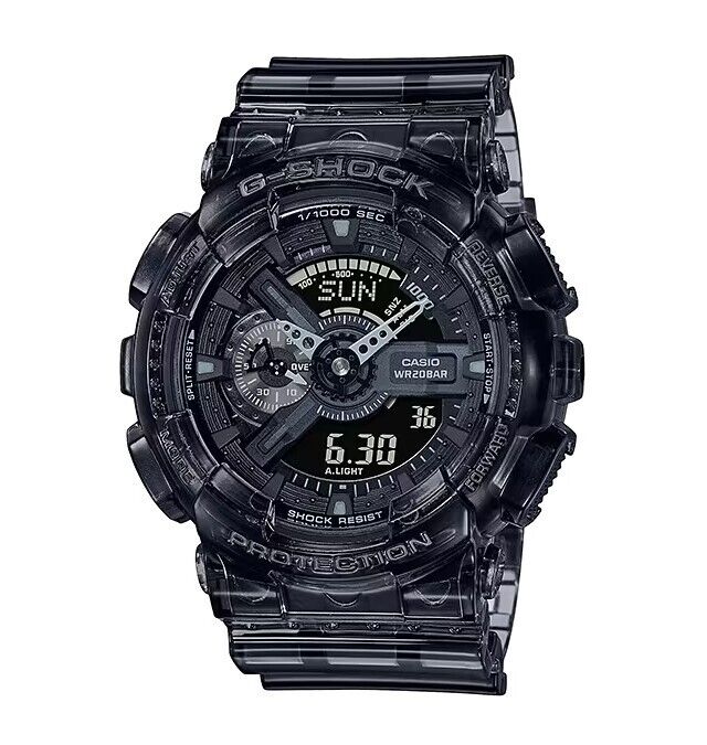 Casio G-Shock GA-110SKE-8A Analog-Digital Men's Watch with Alarm & World Time - Black Dial - Durable & Waterproof for Outdoor, Sports & Daily Wear