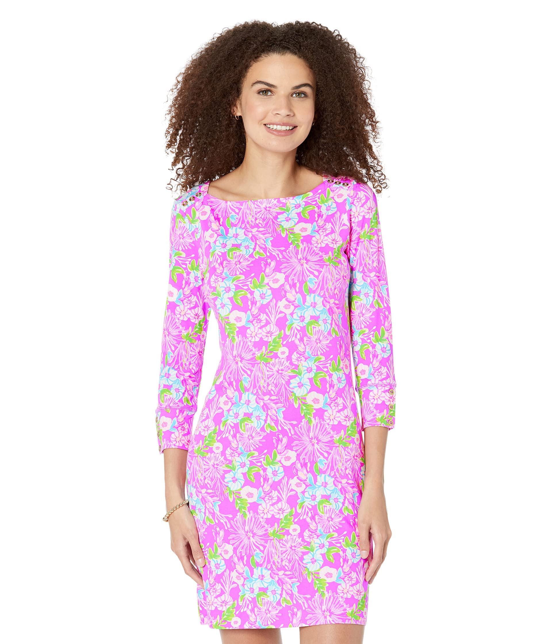 Lilly Pulitzer Women's UPF 50+ Sophie Dress - Floral Print Summer Sundress for Beach, Vacation & Outdoor Activities
