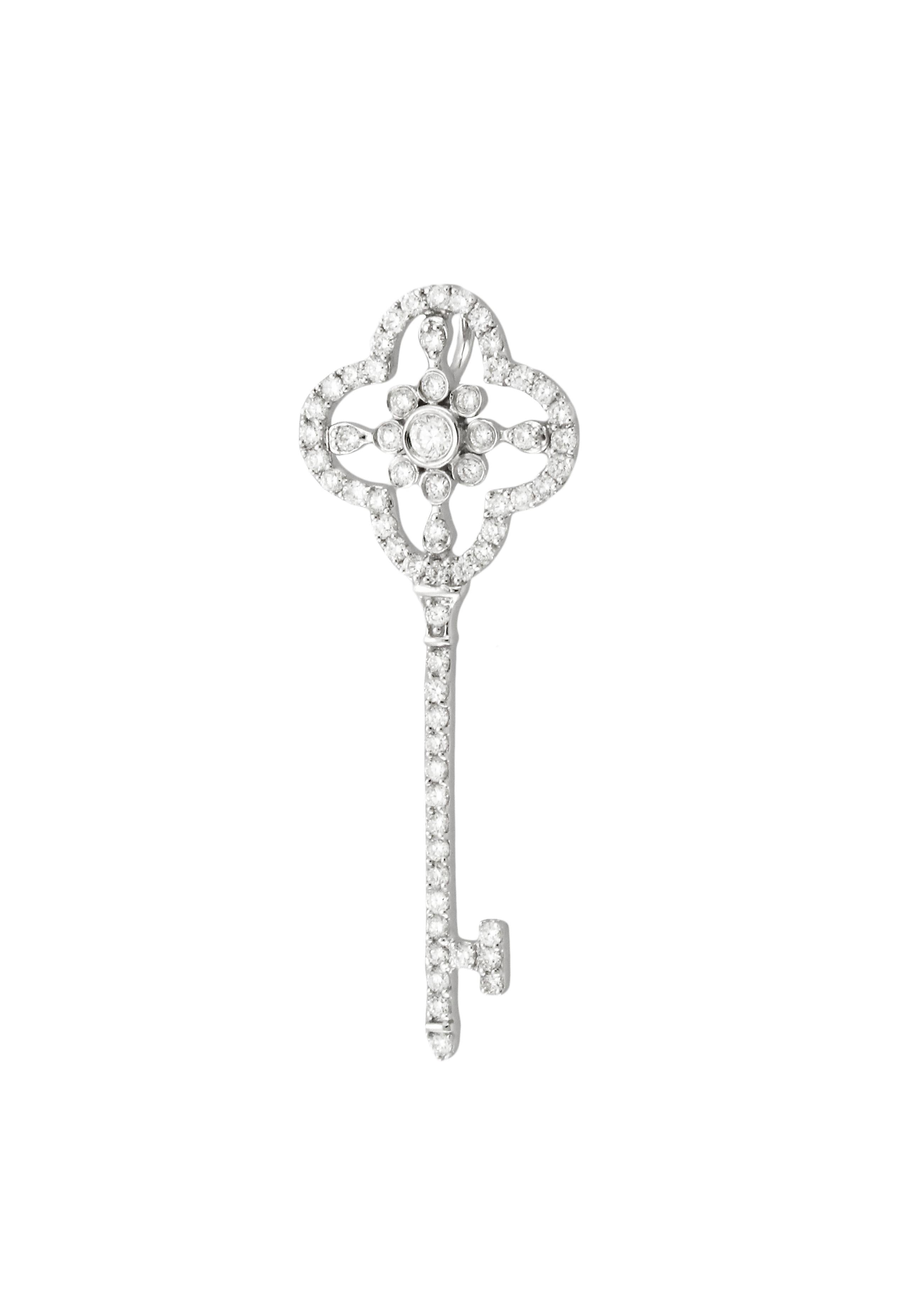 18KT Gold Diamond Key Pendant Necklace for Women - Elegant Jewelry Gift for Birthday, Anniversary & Valentine's Day | Perfect for Everyday Wear & Special Occasions