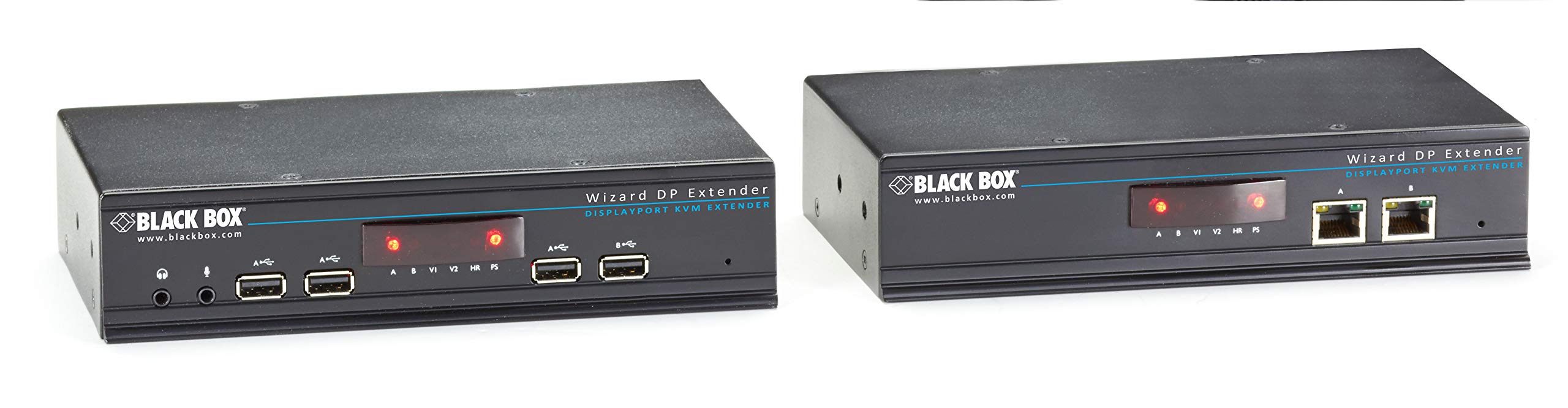 Dual-Head DisplayPort KVM Extender Over CatX - for Multi-Monitor Setup