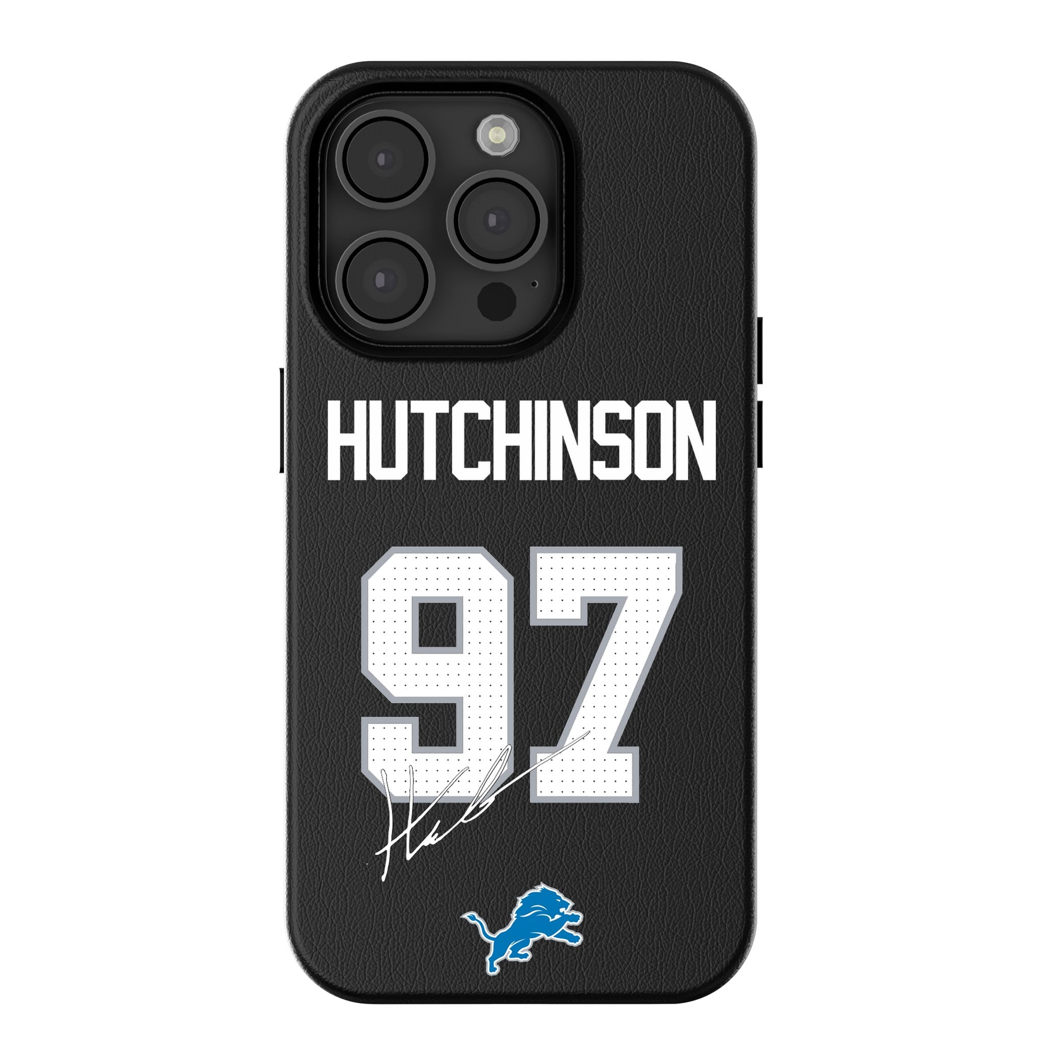 Aidan Hutchinson Detroit Lions 97 MagSafe Compatible Phone Case for iPhone 14/13/12 Pro Max - Durable Protective Cover for Football Fans, Game Day & Everyday Use