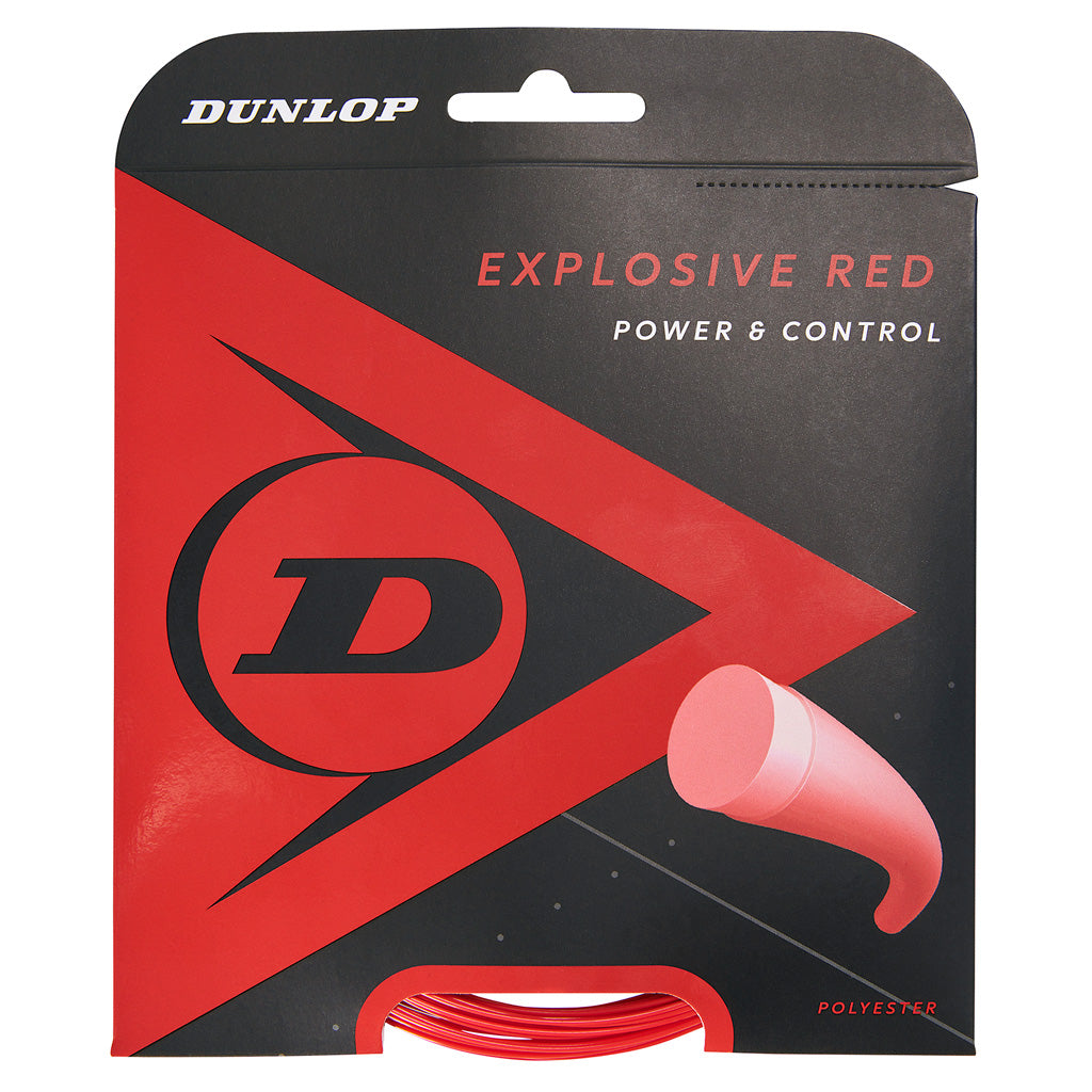 Dunlop Explosive Red 17/1.25 Tennis String - High Performance Synthetic Gut for Tennis Rackets | Perfect for Competitive Play & Training Sessions