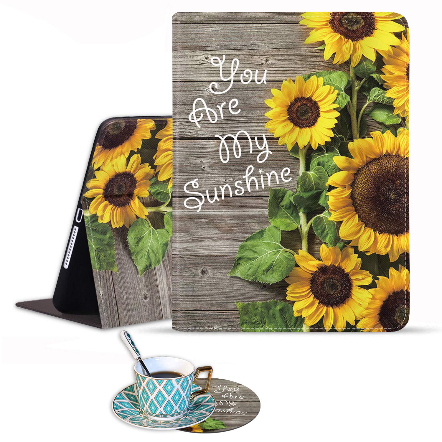 Premium PU Leather Folding Stand Folio Case for iPad 8th/7th Gen (2020/2019), iPad Air 3 & Pro 10.5