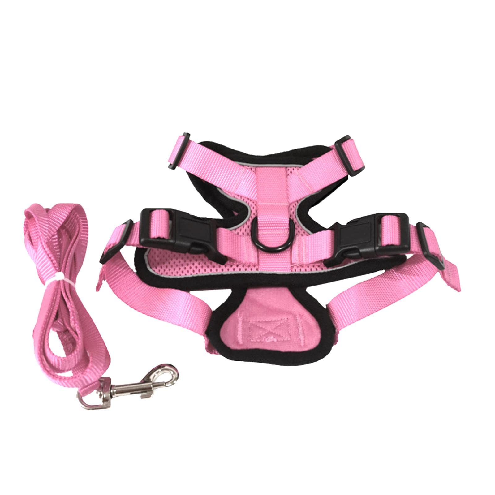 SunniMesh Soft Mesh Reflective Cat & Small Dog Harness Leash Set - Breathable Comfort Vest for Running, Training & Outdoor Adventures - Pink XS Pet Supplies (Ideal for Daily Walks, Jogging & Park Playtime)