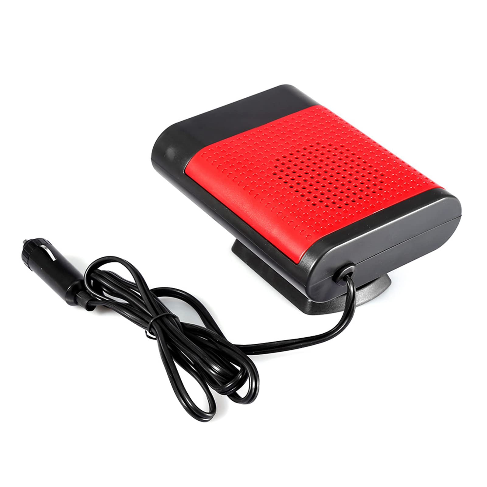 Keenso 12V Portable Car Heater Fan - Electric Window Defroster & Windshield Demister with Heating & Drying Function (Red) - Perfect for Winter Driving, Camping & Emergency Vehicle Heating