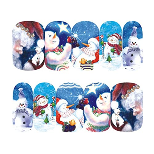 Christmas Nail Stickers for Women - Self-Adhesive Holiday Nail Art Decals, Full Wrap Nail Patches, Easy to Apply Xmas Nail Accessories - Perfect for Holiday Parties, Gift Giving & Festive Nail Makeup