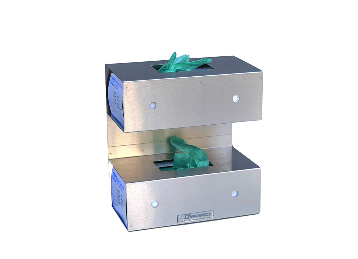 Omnimed Double Top-Open Glove Box Dispensers - Sterile Medical Supply for Laboratories & Cleanrooms | Perfect for Pharmaceutical, Research & Healthcare Environments