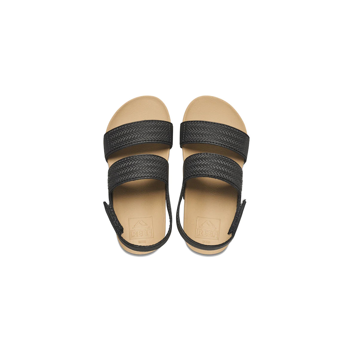 Reef Black/Tan Water Vista Toddler Sandals for Boys & Girls - Comfortable Beach & Pool Shoes for Kids Outdoor Play