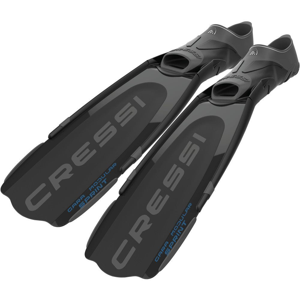 Cressi Gara Modular Sprint Fins - Professional Swimming & Snorkeling Fins for Adults - Lightweight & Adjustable for Pool, Ocean & Freediving