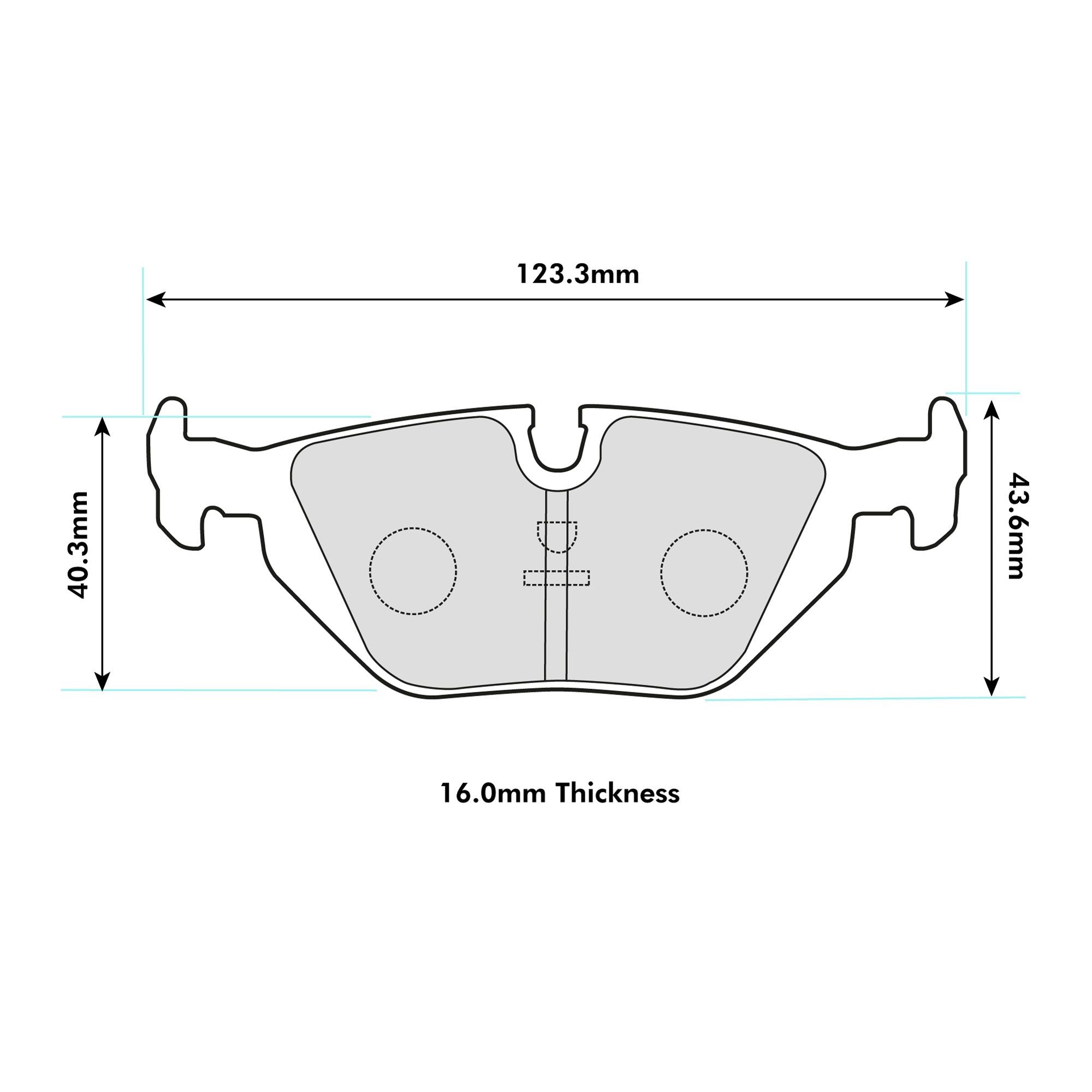 Ferodo FCP850 High-Performance Brake Pads - DS3000/Endurance Racing Compound for Track & Street Use - Perfect for Sports Cars, Drifting & High-Speed Driving