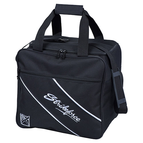 KR Strikeforce Fast Single Tote Black - Lightweight 1 Bowling Ball Carrying Bag with Shoulder Strap | Perfect for League Play, Tournaments & Practice Sessions