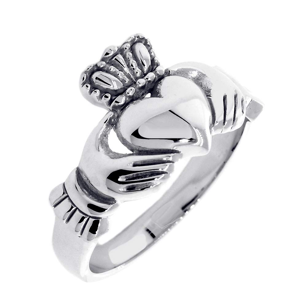 Men's & Women's Claddagh Wedding Rings - Irish Celtic Love, Loyalty & Friendship Rings - Perfect for Engagement, Anniversary & Couple Jewelry Gifts