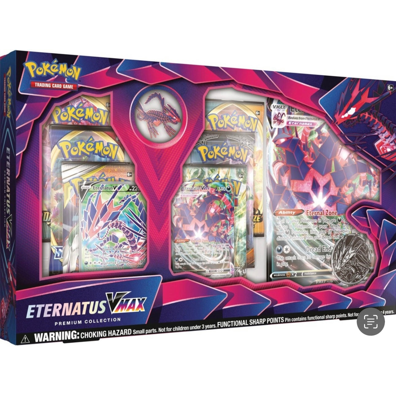 Pokemon Eternatus VMAX Premium Collection Box - Rare Trading Card Game Set for Collectors & Battles | Perfect for Tournaments, Gifts & Display