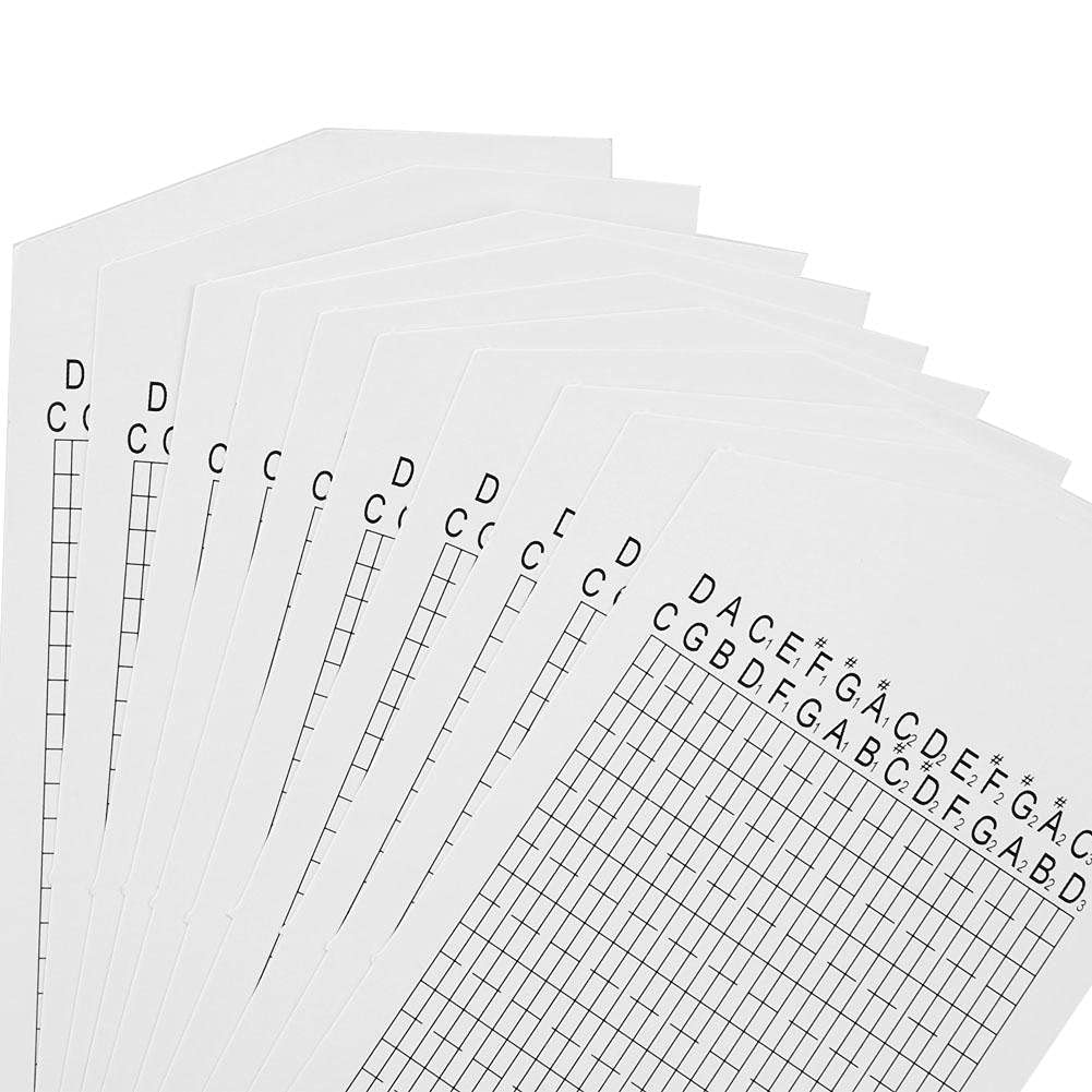 10 Pack Blank Paper Refill Strips for 30-Note Hand Crank Music Box Movement - DIY Music Box Paper Tape for Custom Song Creation | Perfect for Crafting, Gift Making & Musical Projects