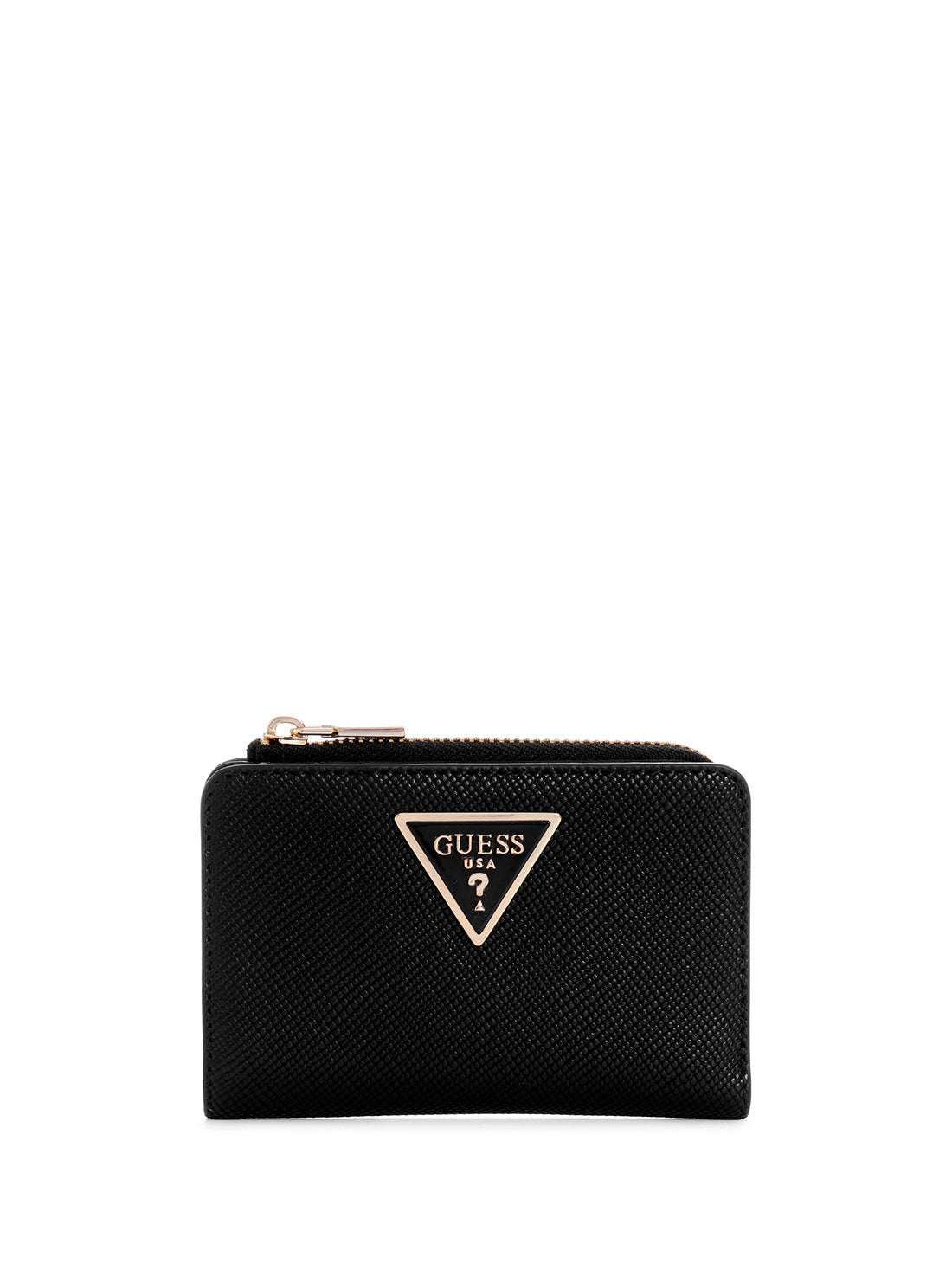Black Laurel Zip Around Wallet - Stylish & Durable Leather Card Holder for Men & Women - Perfect for Everyday Use, Travel & Business