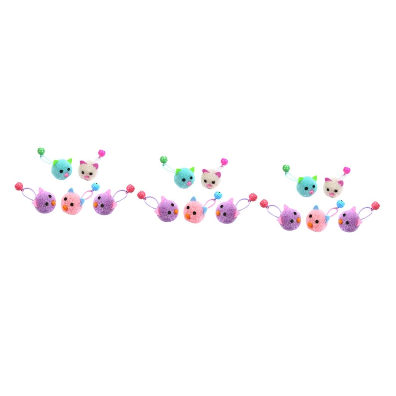 Balacoo 15-Piece Catnip Toys Set - Cat Toy Balls, Chew Toys, Pompoms, Plush Toys with Bell & Sound for Kittens - Teething, Biting Relief & Playtime Fun - Perfect for Indoor Play, Training & Stress Relief