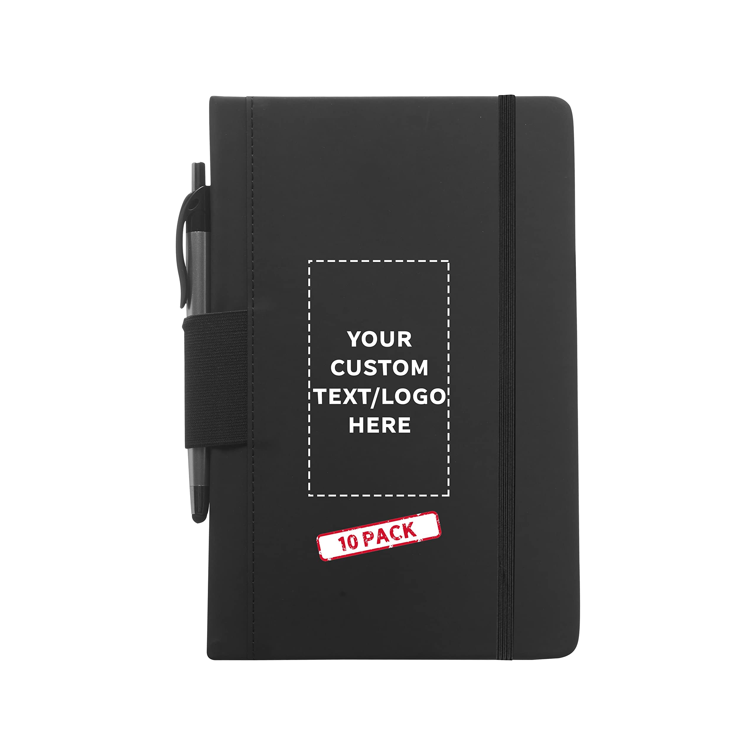 Premium Customizable Executive Notebook Set with Pen - 6 x 8.5 Inch Eco-Friendly Recycled Leather Journal - Ideal for Business Gifts, Corporate Events & Office Use