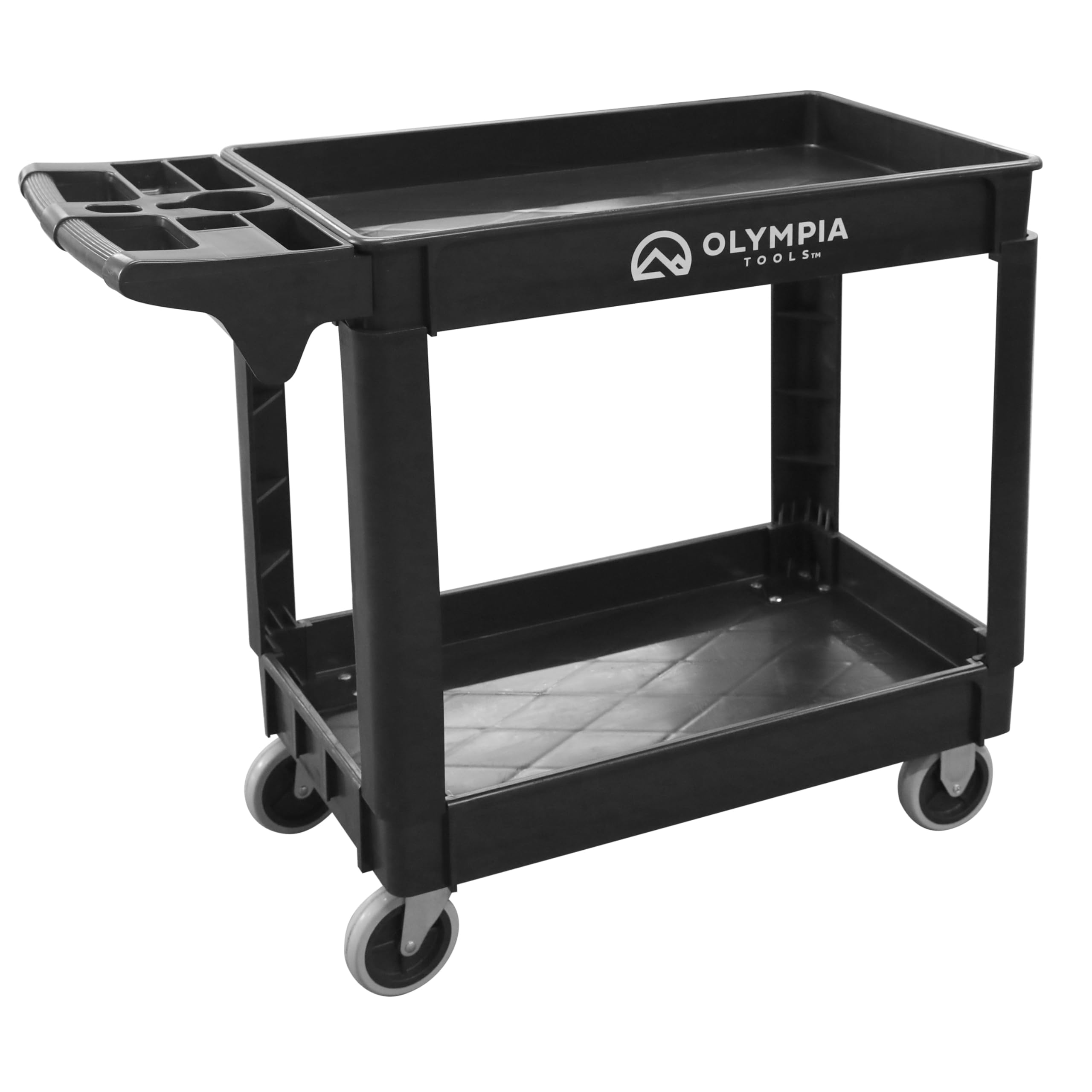 Heavy Duty Rolling Utility Cart with Wheels - 500 lbs Capacity for Warehouse & Garage Use