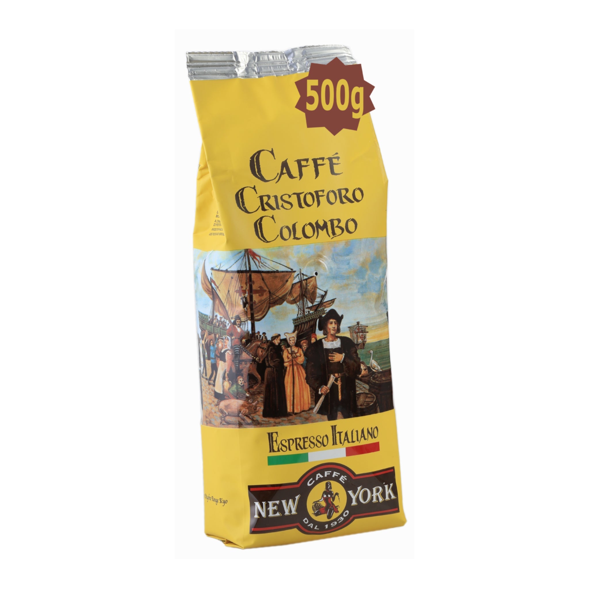 Premium Italian Espresso Coffee Beans - Caffe New York Cristoforo Colombo | Rich Aroma & Bold Flavor | Perfect for Home Brewing, Office Use & Gifts
