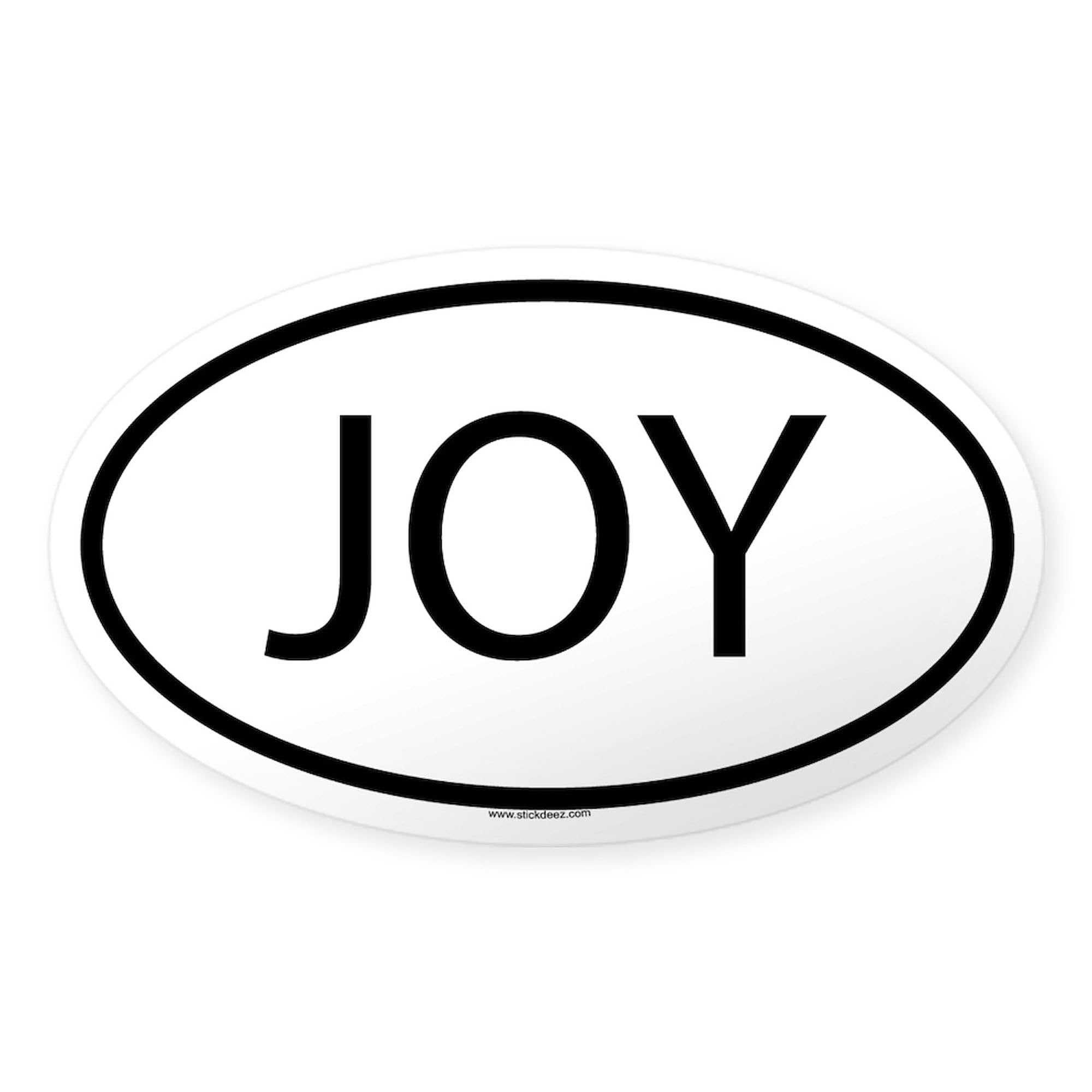 JOY Oval Car Bumper Sticker - Perfect for Cars & Laptops