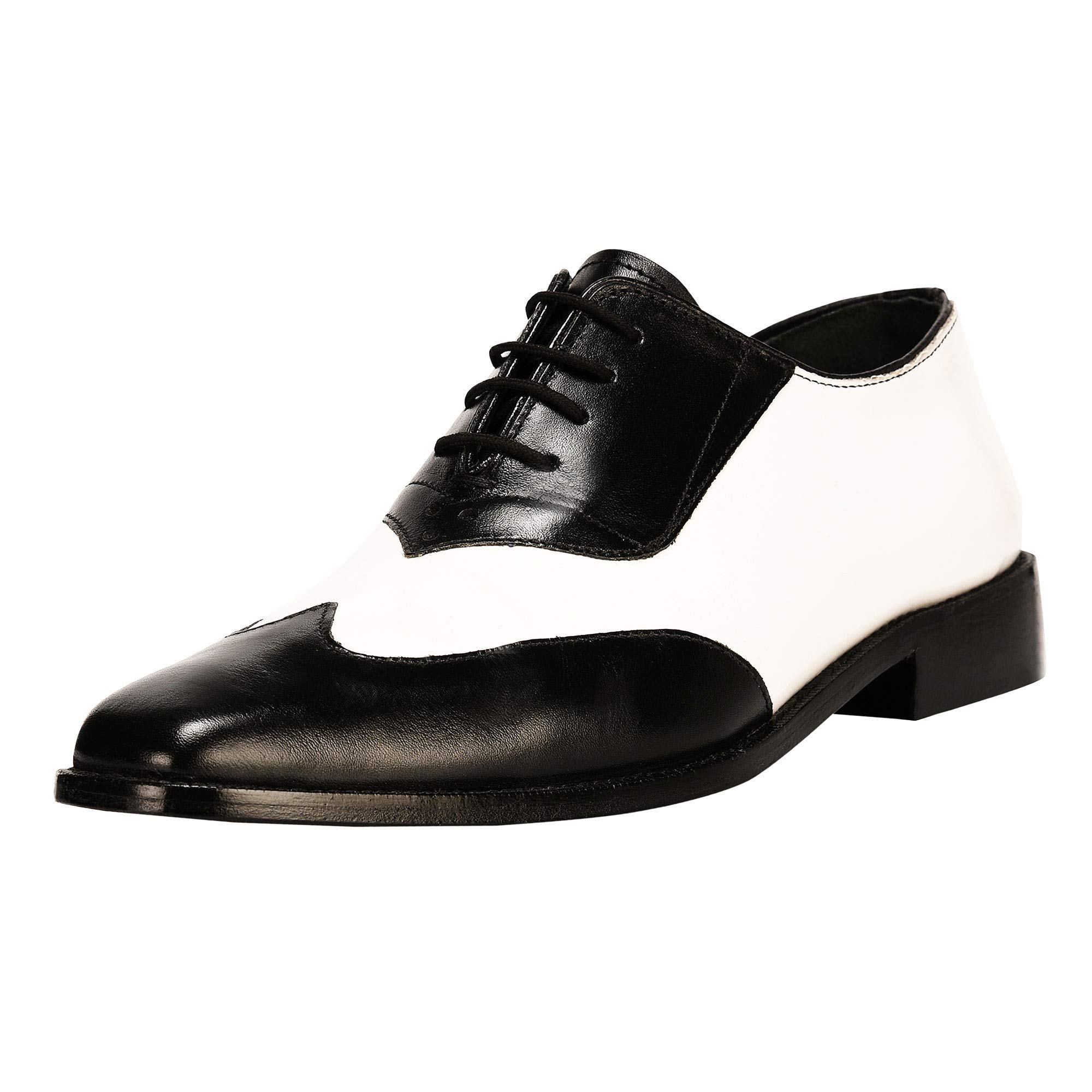 LIBERTYZENO Men's Wingtip Brogue Dress Shoes - Genuine Leather Lace-Up Formal Business Oxfords for Office, Wedding & Special Occasions