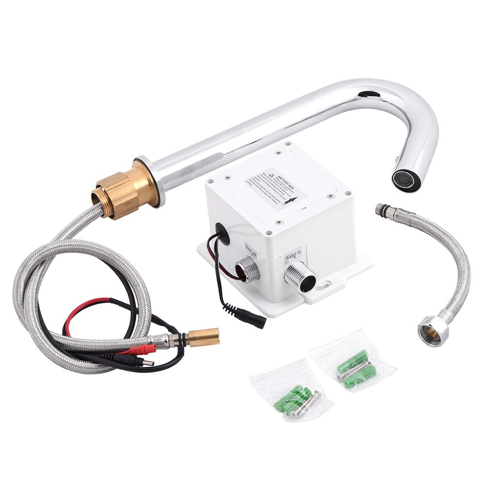 Automatic Sensor Faucet - Brass Infrared Touchless Water Tap with Hose for Bathroom, Kitchen Sink & Hand Washing | Perfect for Hygienic, Water-Saving Home & Commercial Use