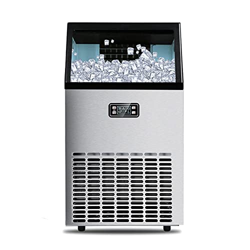 Techomey 99Lbs/24H Commercial Under Counter Ice Maker Machine - 33Lbs Capacity Stainless Steel Freestanding Ice Maker with Auto-Clean & Fast Ice Production - Perfect for Restaurants, Bars, Cafes & Home Use