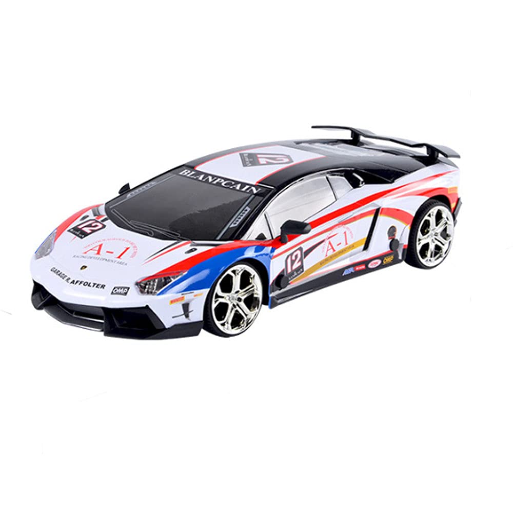 2.4GHz Alloy 4WD RC Drift Car 1:16 Scale - High Speed Remote Control Racing Car with LED Lights, Replaceable Tires & Die-Cast Body - Perfect Gift for Boys & Kids (Indoor/Outdoor Play, Racing Competition, Birthday Present)