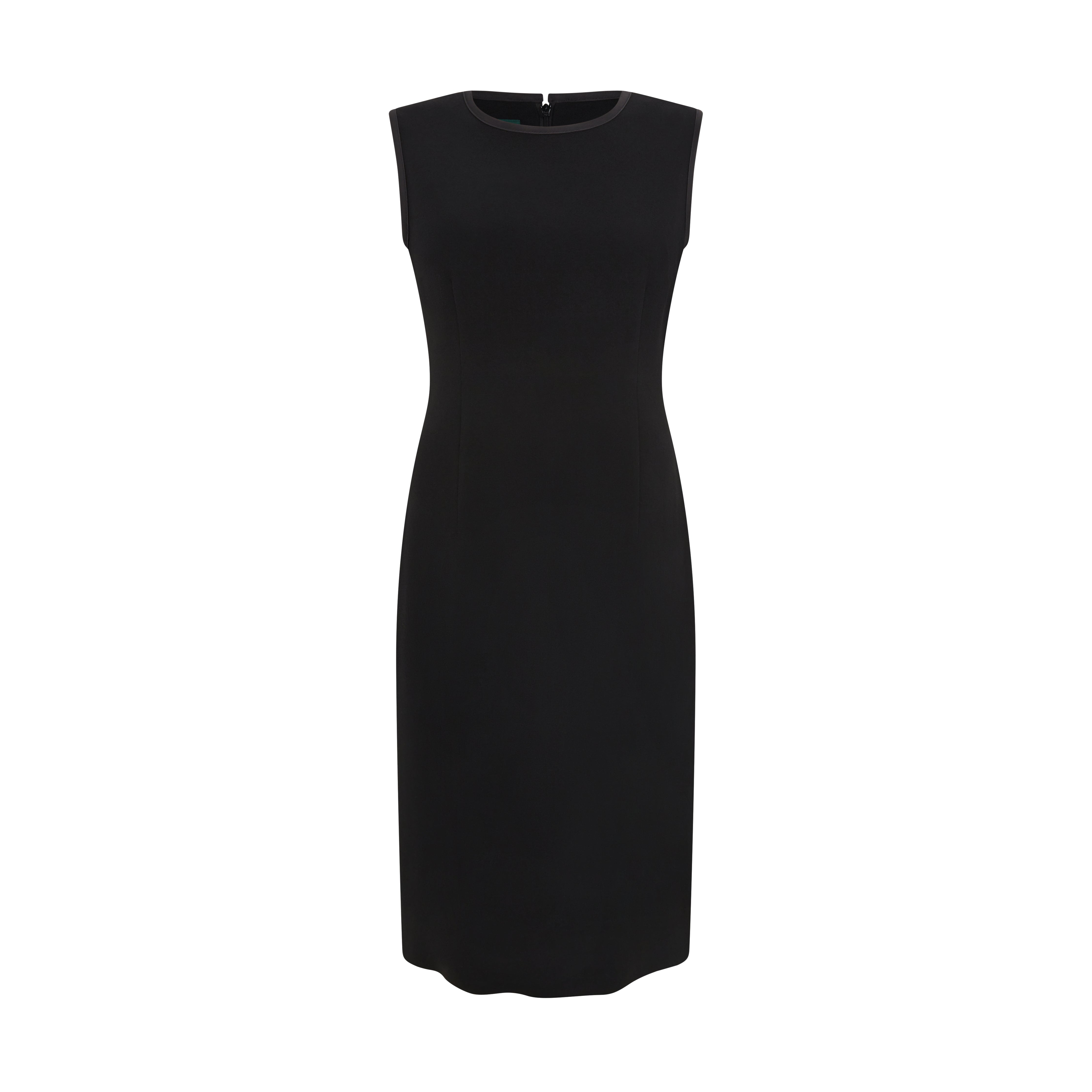 Leah Tailored Wool Crepe Sleeveless Dress for Women - Elegant Office Wear & Evening Cocktail Party Dress