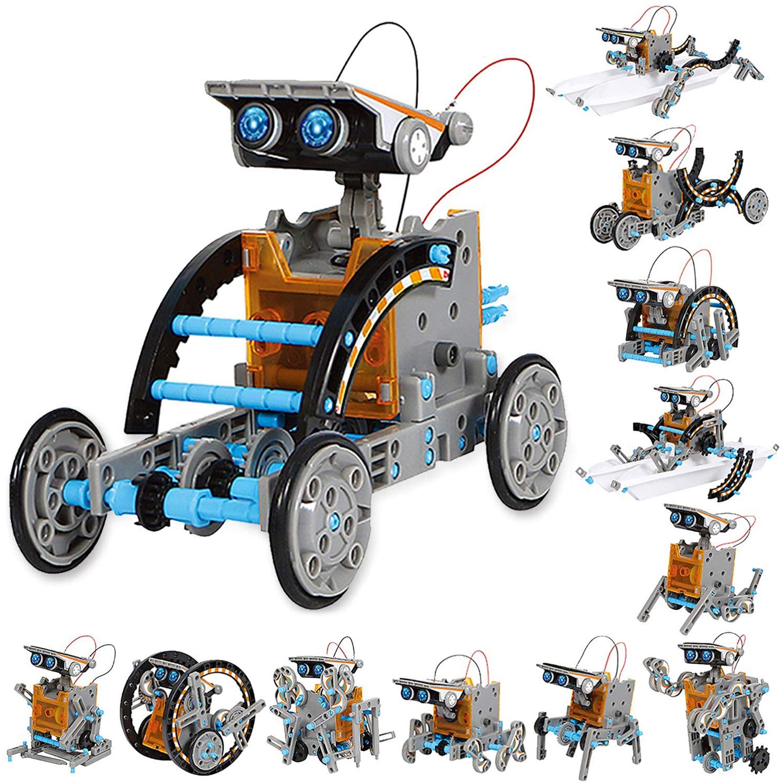 STEM Solar Robot Kit for Kids Ages 8-13 - Build 12 Different Science Robots with Solar Power - Educational Engineering Toy for School Projects, Birthday Gifts & STEM Learning Activities
