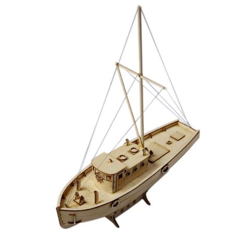 JHSHENGSHI 1:50 Scale Wooden Sailboat Model Kit - DIY Assembly Sailing Ship for Home Decor, Collectible Display & Gift | Perfect for Living Room, Office & Nautical Theme Decor
