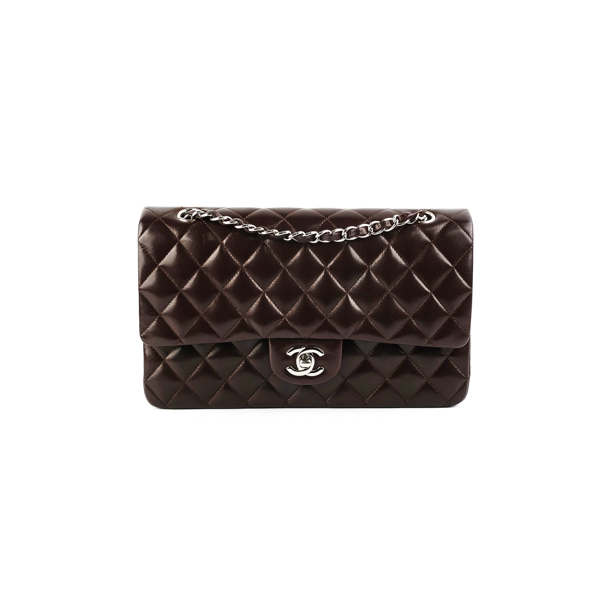 Chanel Medium/Large Classic Double Flap Bag in Dark Chocolate Brown - Luxury Designer Handbag for Women, Perfect for Work, Evening Events & Special Occasions