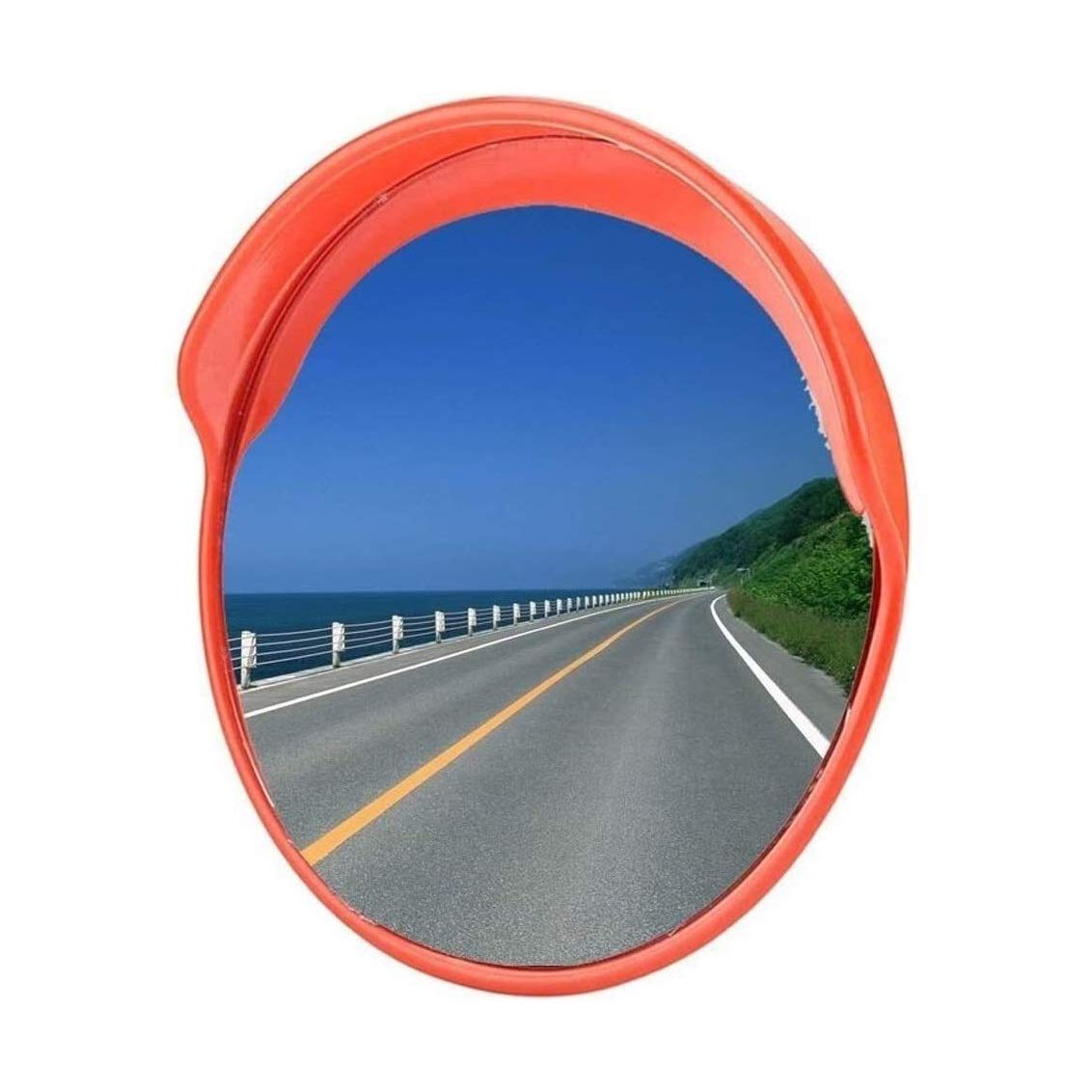 YRBDSA 100cm Convex Safety Mirror for Traffic & Driveway - Outdoor Road Mirror with Mounting Brackets - Ideal for Parking Lots, Warehouses & Blind Spots