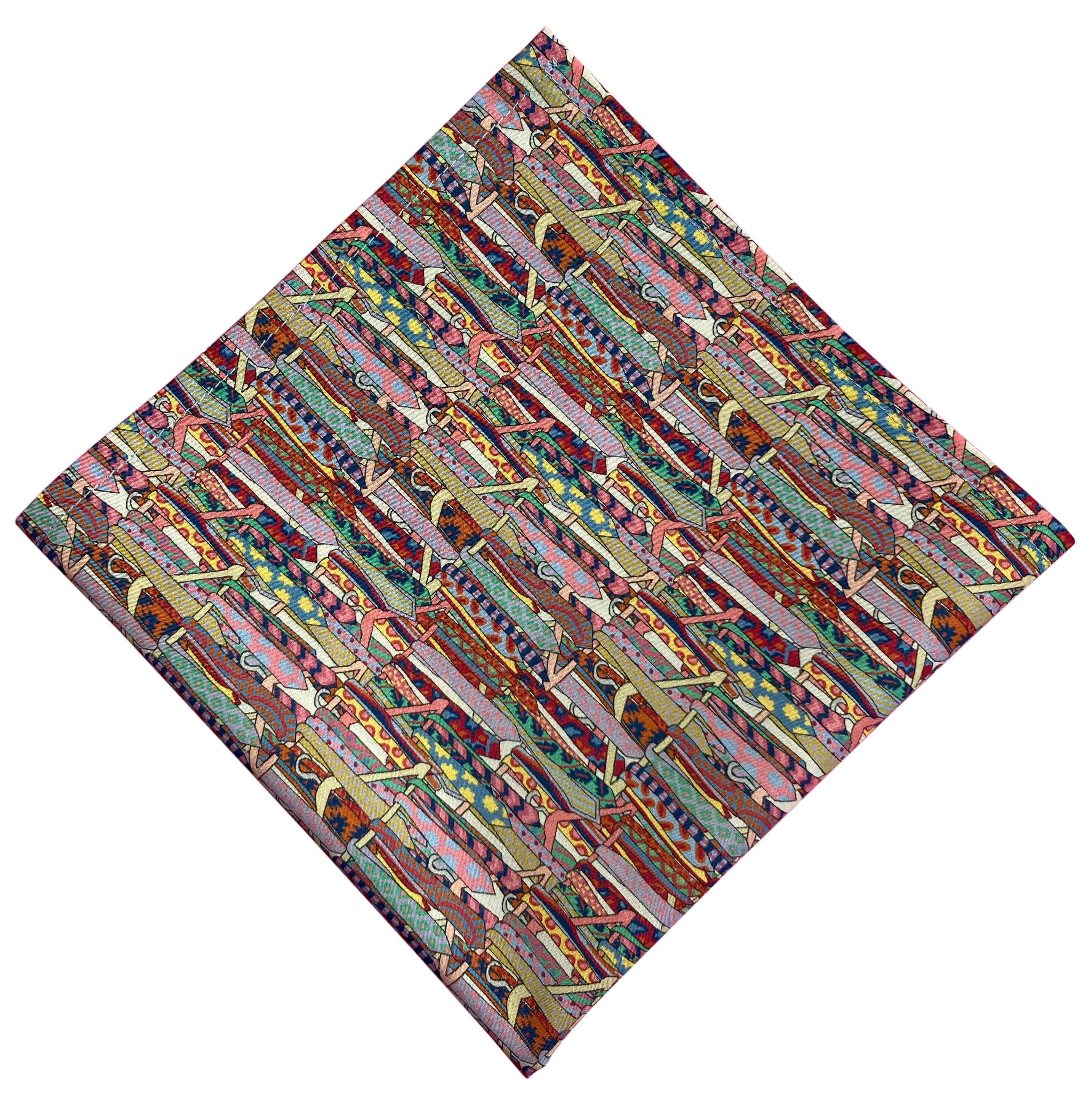 Stylish Multicolor Silk Pocket Squares & Neckties Set - Perfect for Weddings, Business Meetings & Formal Events