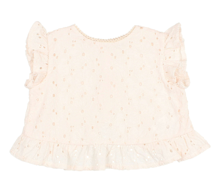 BUHO Baby Girls' Embroidered Top - Soft Cotton Blouse for 6-24 Months | Perfect for Casual Outings, Family Photos & Special Occasions