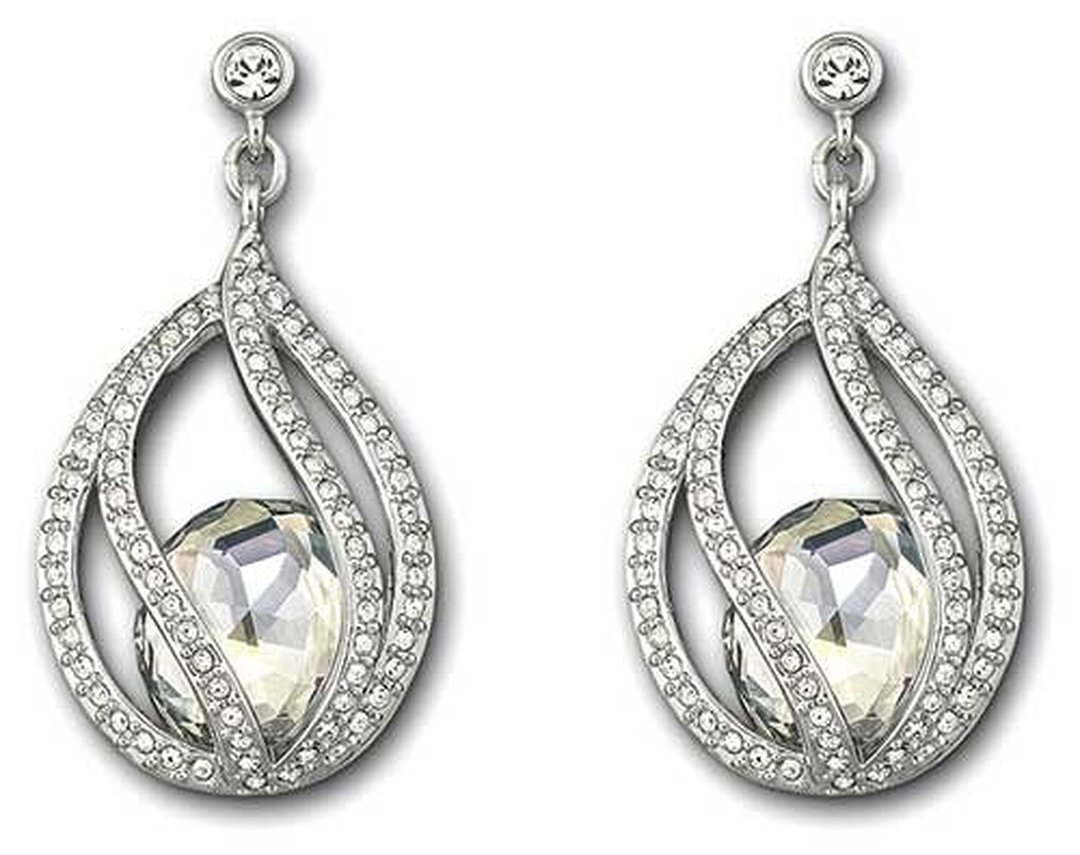 Swarovski Megan Pierced Earrings - Genuine Crystal Stud Earrings for Women | Elegant & Hypoallergenic Jewelry Gift | Perfect for Weddings, Parties & Everyday Wear