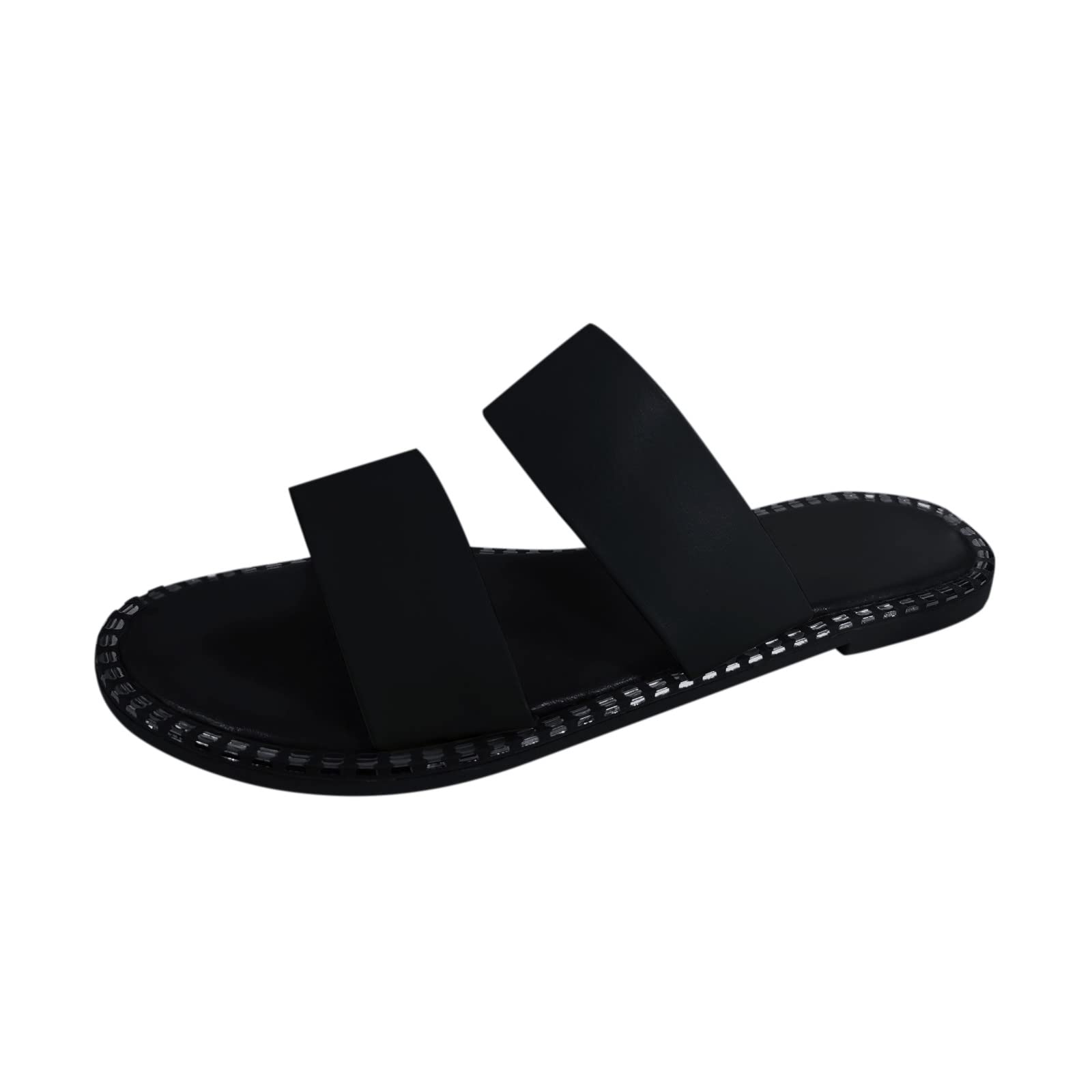 Women's Elastic Thong Sandals - Comfortable Leather Flip Flops for Summer | Casual Bohemian Foldable Flat Slippers | Perfect for Beach, Pool, and Outdoor Relaxation