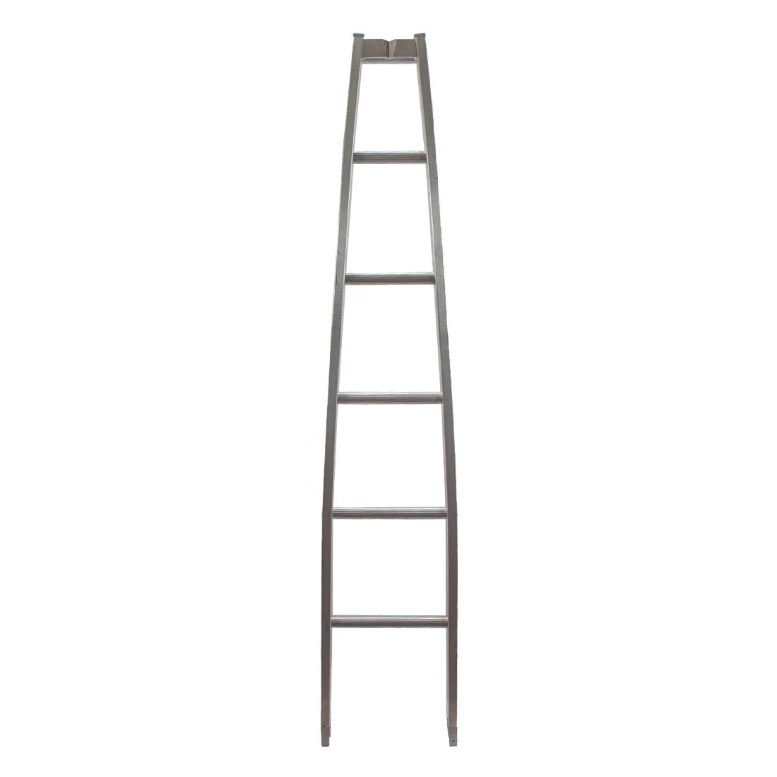 6 Foot Metallic Ladder Top Vee Groove - Heavy Duty Aluminum Ladder for Construction, Roofing & Home Improvement Projects