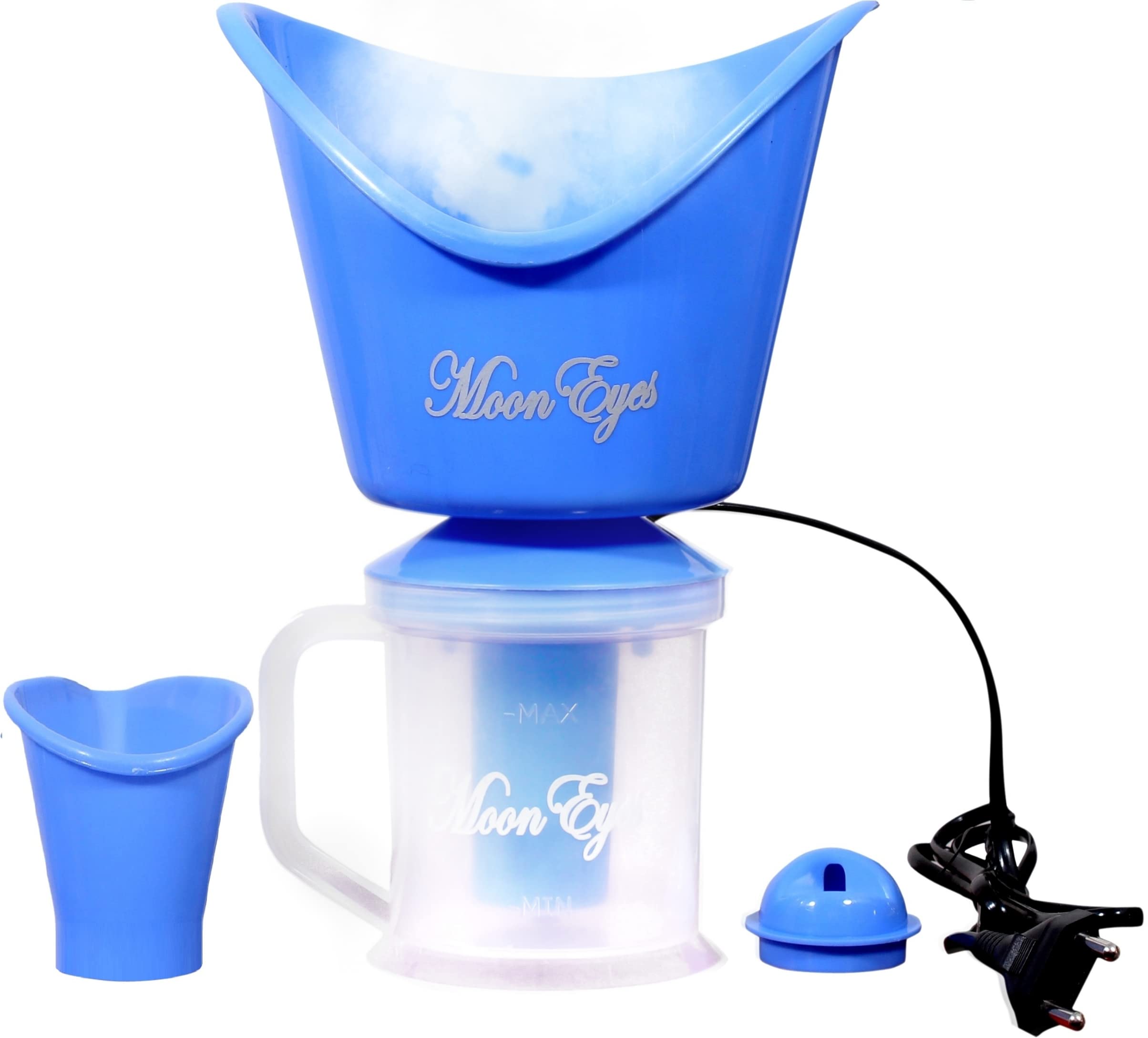 MoonEyes A1 Premium 3-in-1 Vaporizer - Facial Steamer, Skin Moisturizer & Inhaler for Cold Relief | Portable Sauna & Humidifier for Cough, Dry Skin & Sinus Congestion (Ocean Blue) | Perfect for Home Spa, Allergy Season & Respiratory Care