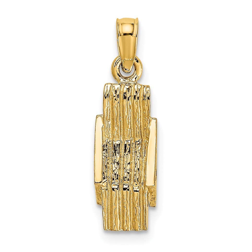 14K Gold Beach Chair Charm Pendant Necklace for Women - Elegant Lounge & Vacation Jewelry Gift - Perfect for Beach Trips, Poolside Relaxation & Summer Getaways