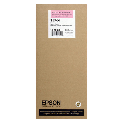 Epson Vivid Light Magenta Ultrachrome HDR Ink Cartridge 350ml (T596600) - High-Quality Printer Ink for Professional Photography, Graphic Design & Home Office Printing