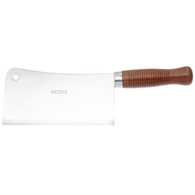 Premium French Wooden Handle Cleaver - High-Quality Butcher Knife for Professional Chefs & Home Cooking - Perfect for Meat Cutting, Chopping Vegetables & Kitchen Prep