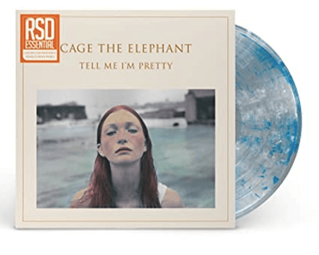 Cage The Elephant - Tell Me I'm Pretty Vinyl Record (Limited Edition Custom Clear with White & Blue Smoky Swirls) - Perfect for Music Collectors & Vinyl Enthusiasts