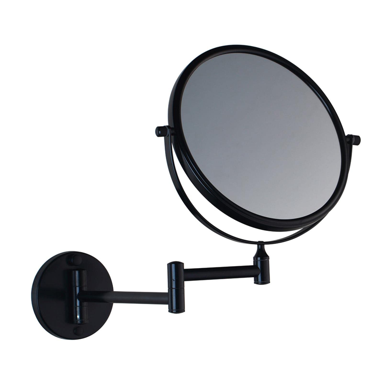 Professional Wall Mounted Makeup Mirror - 360° Swivel Adjustable Bathroom Vanity Mirror with Extendable Folding Arm, Black | Perfect for Home Spa, Salon & Beauty Routines