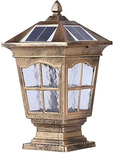 Mopoq Outdoor Solar Post Cap Lights - Waterproof LED Landscape Lighting for Garden, Fence, Deck & Patio | Energy Saving Bronze Solar Lanterns for Pathway, Driveway & Backyard Decor
