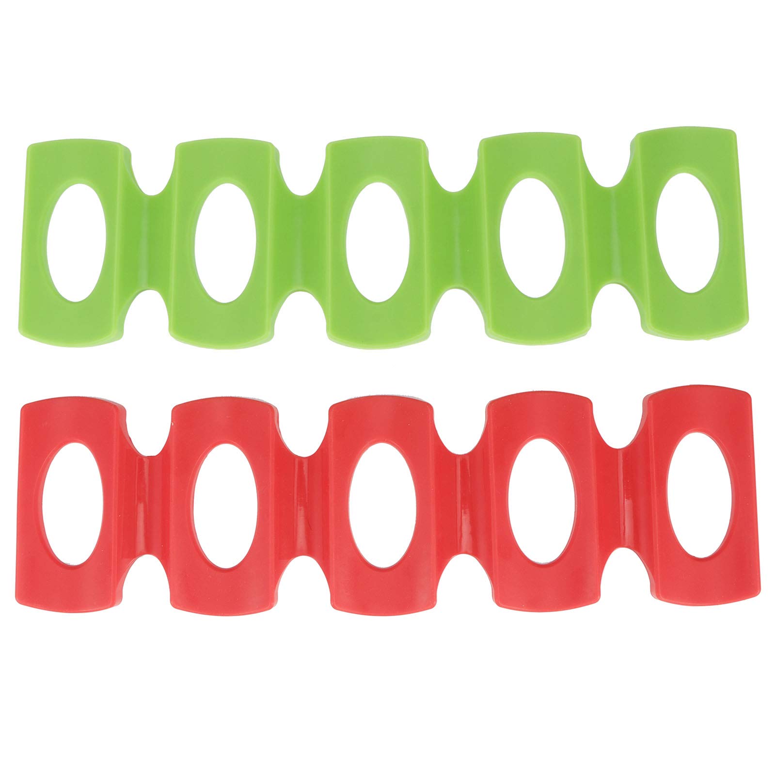 Silicone Wine Bottle Holder Rack - Foldable Can & Bottle Stacker Set for Refrigerator, Pantry Cabinet (Red & Green) - Space Saving Organizer for Kitchen, Bar, Party & Home Storage
