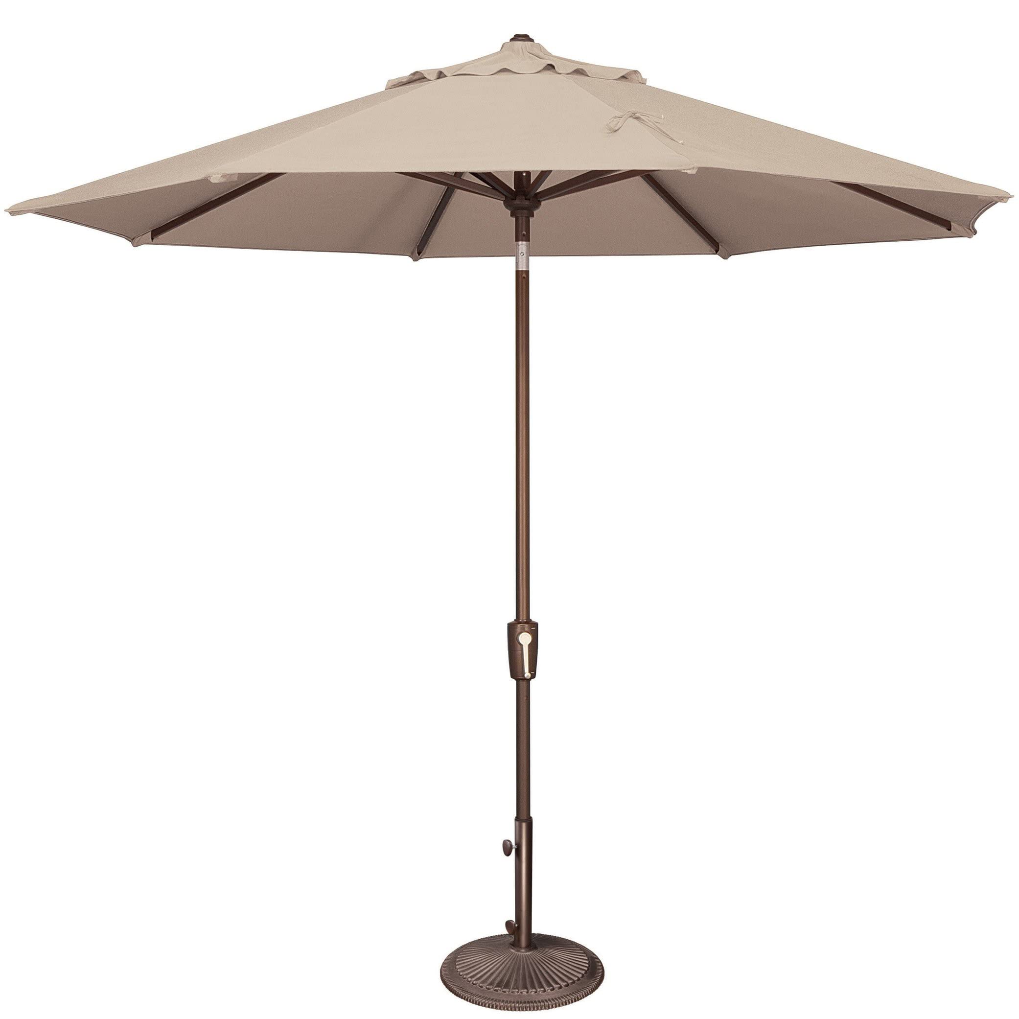 DuraWeather® 9-Foot Automatic Windproof Umbrella with Removable Fabric & Ventilation - Savannah Tan - Perfect for Rainy Days, Beach Trips & Outdoor Events