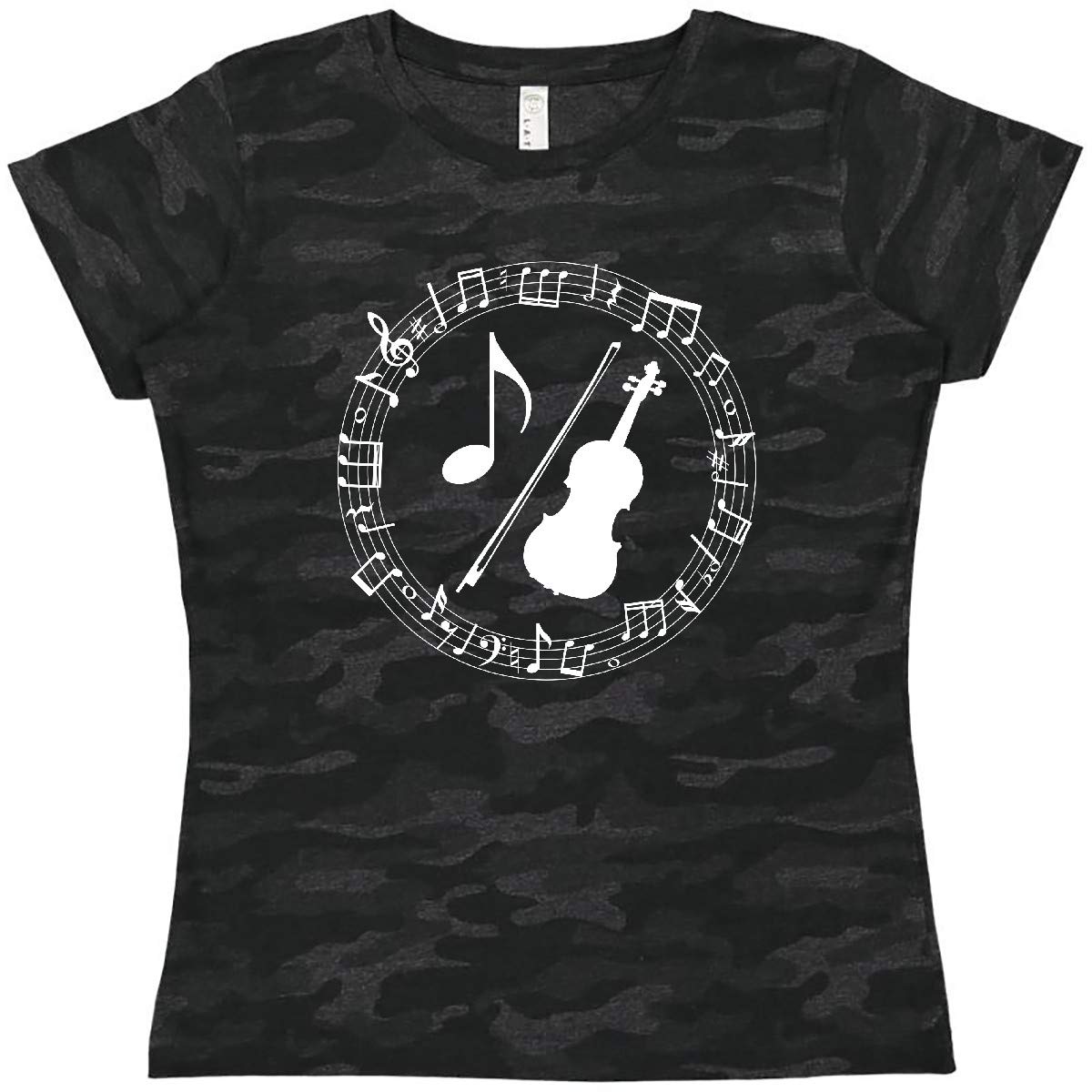 Inktastic Violin Lover Gift - Women's Music Themed T-Shirt for Violinists | Perfect for Musicians, Orchestra Members & Music Teachers