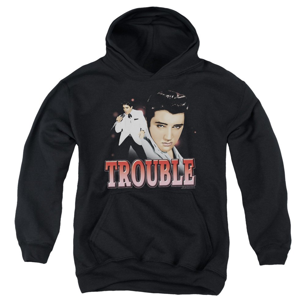 Elvis Presley Youth Trouble Pullover Hoodie - Vintage Retro Sweatshirt for Men & Women - Perfect for Concerts, Halloween & Casual Wear